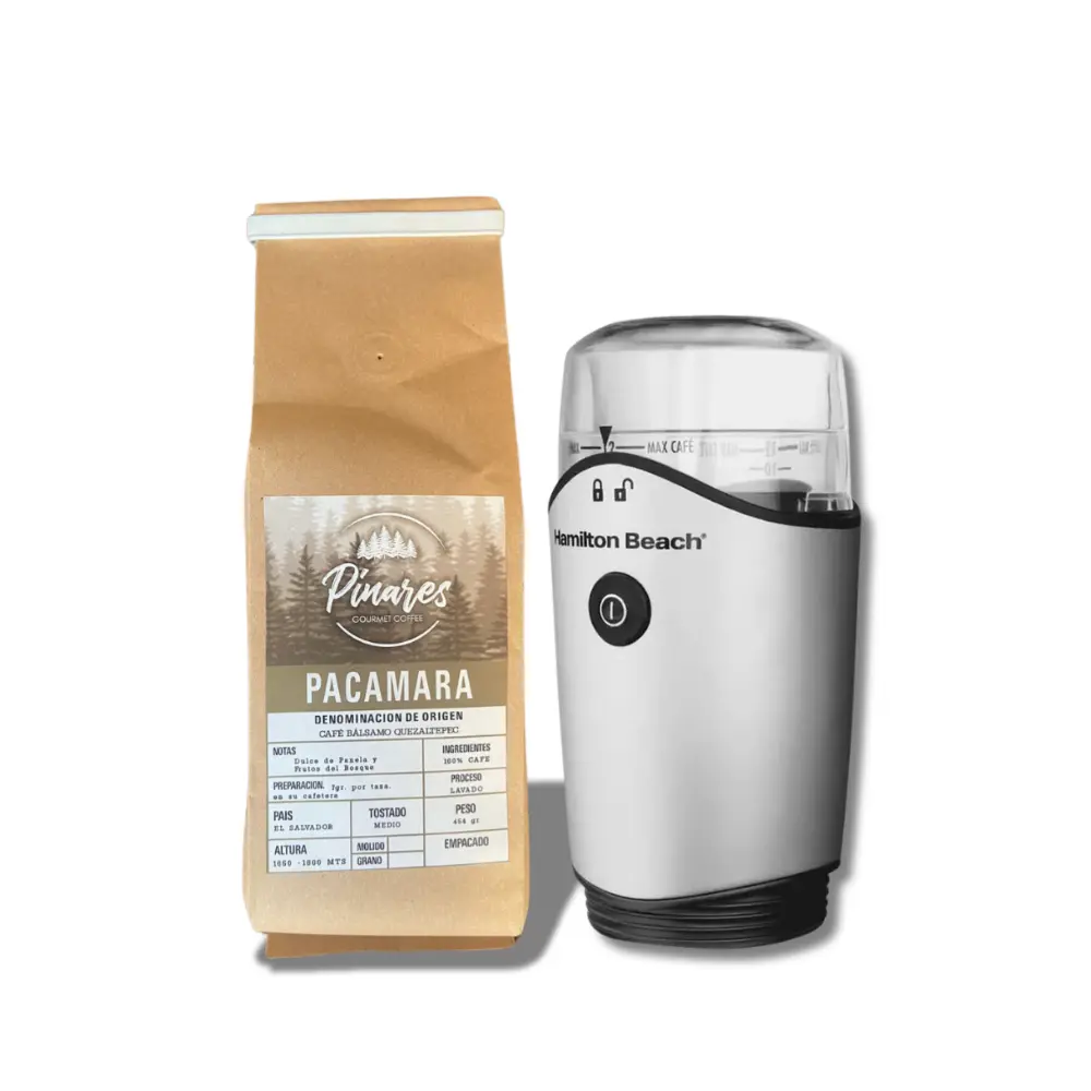 Pacamara lavado con molinillo de café