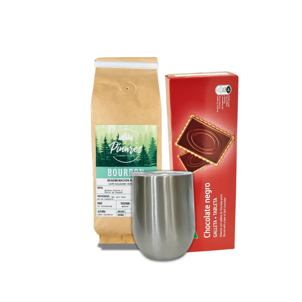 [Vaso térmico + galleta] Bourbon lavado con vaso térmico y el Corte Inglés Galleta con tableta de chocolate
