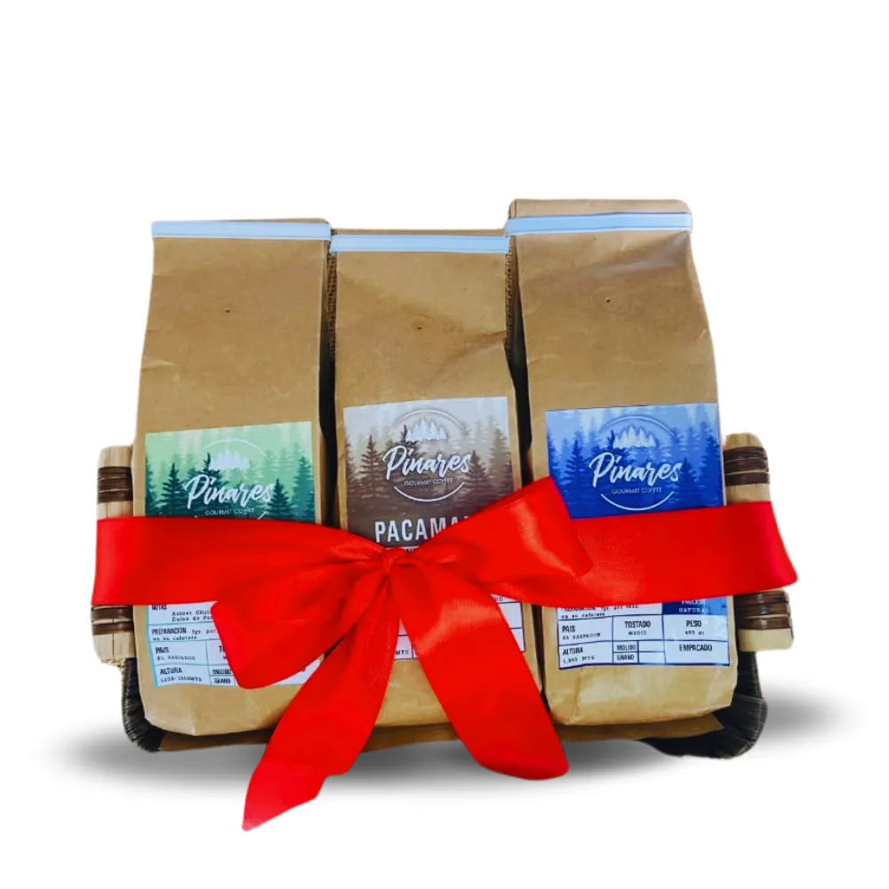 Trío de café un Bourbon Lavado, un Pacamara Lavado y un Gesha Natural